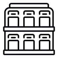 Amphitheater building icon outline vector. Ancient work vector