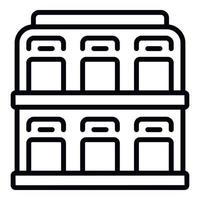 Amphitheater building icon outline vector. Ancient work vector