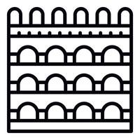 Map amphitheater icon outline vector. Work classroom vector