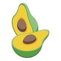 aguacate Fruta icono isométrica vector. comida dieta vector