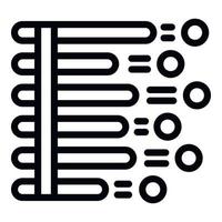 Social data icon outline vector. Population chart vector