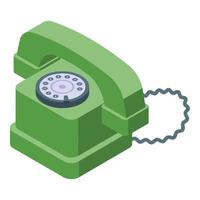 Analogue telephone icon isometric vector. Stereo device vector