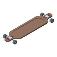 Skateboarding icon isometric vector. Retro board vector