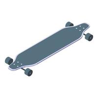 Longboard deck icon isometric vector. Retro board vector