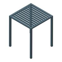 Frame pergola icon isometric vector. House building vector