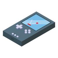 Retro game console icon isometric vector. Audio design vector