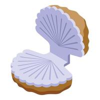 Sea shell icon isometric vector. Seashell snail vector