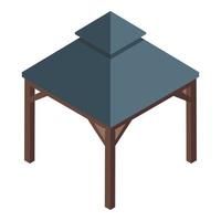 Summer pergola icon isometric vector. House building vector