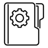 Folder guide icon outline vector. Project book vector