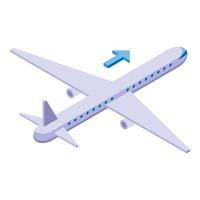 viaje avión icono isométrica vector. mar estilo de vida vector