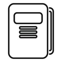 Folder document icon outline vector. Manual page vector