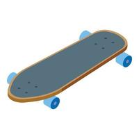 Longboard activity icon isometric vector. Retro board vector