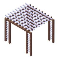 Pergola icon isometric vector. House construction vector