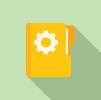 Folder guide icon flat vector. Project book vector