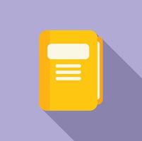 Folder document icon flat vector. Manual page vector