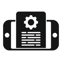 Phone technical document icon simple vector. Paper manual vector