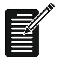 Write technical document icon simple vector. Paper manual vector