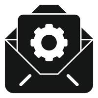 Mail technical icon simple vector. Data support vector