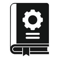 guía libro icono sencillo vector. manual papel vector