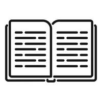 Open book report icon outline vector. Business paper vector