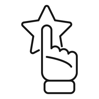 Star core values icon outline vector. Value purpose vector