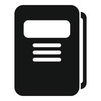 Folder document icon simple vector. Manual page vector