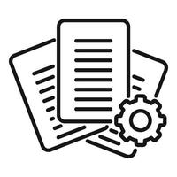 Paper project icon outline vector. Guide book vector