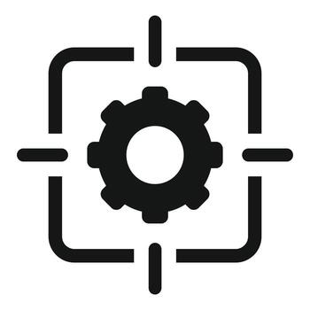 Target core values icon simple vector. Value purpose vector