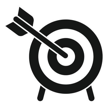 Target value icon simple vector. Core purpose vector