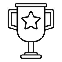 Champion cup icon outline vector. Core value vector