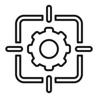 Target core values icon outline vector. Value purpose vector