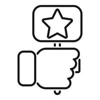 Take brand board icon outline vector. Social media vector