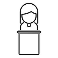 Brand ambassador speaker icon outline vector. Social media vector