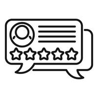 Brand ambassador chat icon outline vector. Social media vector