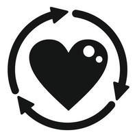 Heart trust icon simple vector. Core values vector