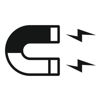 Magnet core values icon simple vector. Value purpose vector