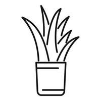 Eco plant icon outline vector. Office nature vector