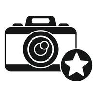 Camera brand ambassador icon simple vector. Social media vector