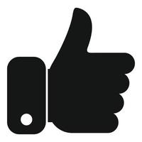 Thumb up brand icon simple vector. Social media vector