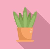 Summer plant icon flat vector. Nature house vector