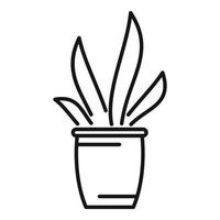 hoja planta icono contorno vector. cactus flor vector
