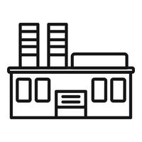 Thread production factory icon outline vector. Sewing machine vector