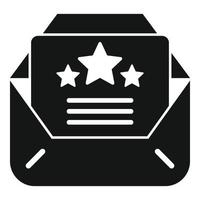 Mail ranking icon simple vector. Best rank vector