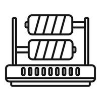 Bobine roll icon outline vector. Factory thread vector