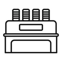 Thread machine icon outline vector. Cotton factory vector