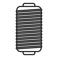 Cotton thread bobine icon outline vector. Factory machine vector