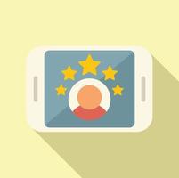 Top review icon flat vector. Online award vector