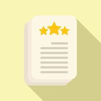 Paper ranking icon flat vector. Best award vector