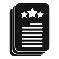 Paper ranking icon simple vector. Best award vector