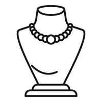 Chain jewelry dummy icon outline vector. Fashion bust vector